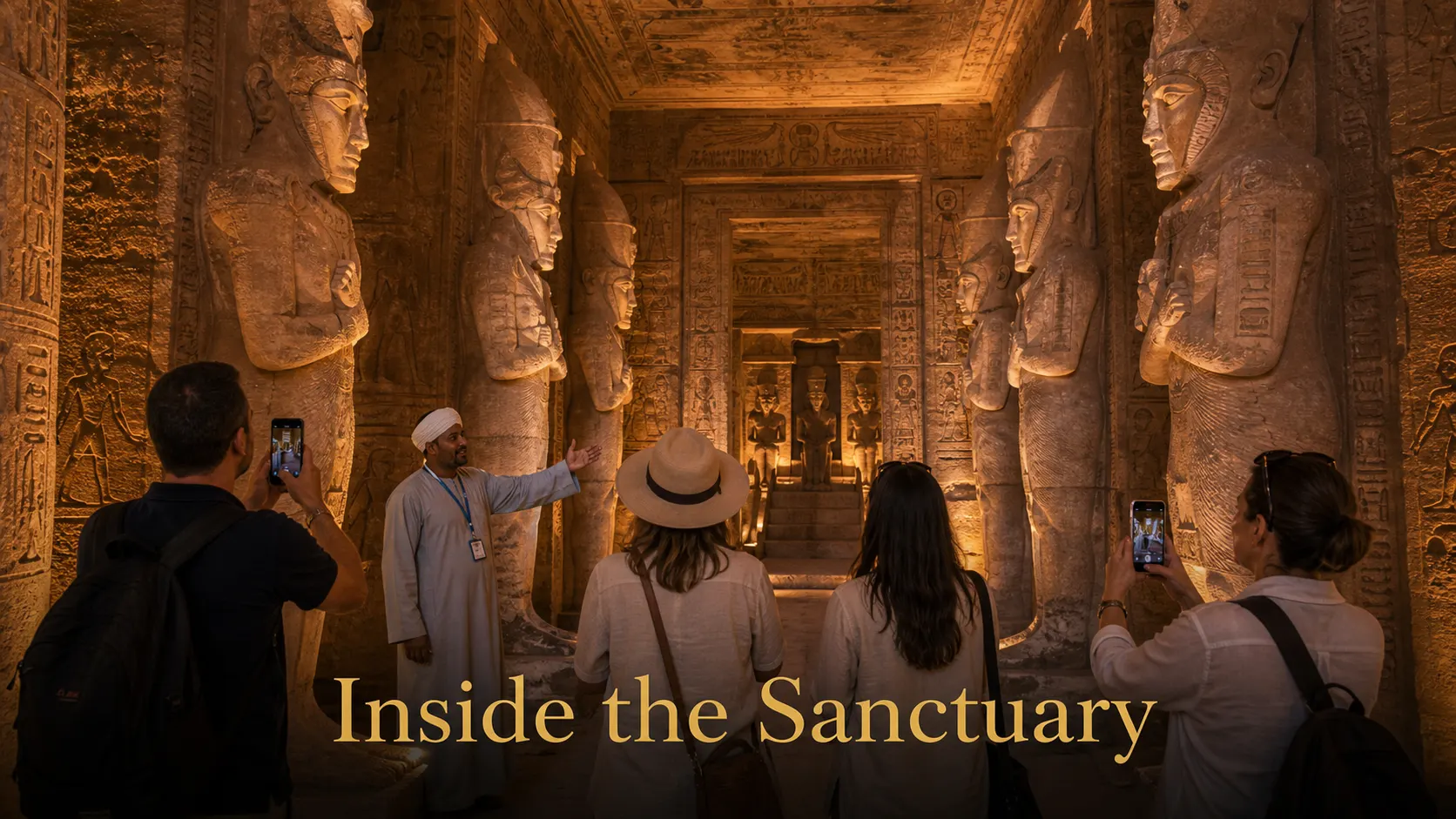 Inside the Sanctuary, Abu Simbel, Nubia, Egypt