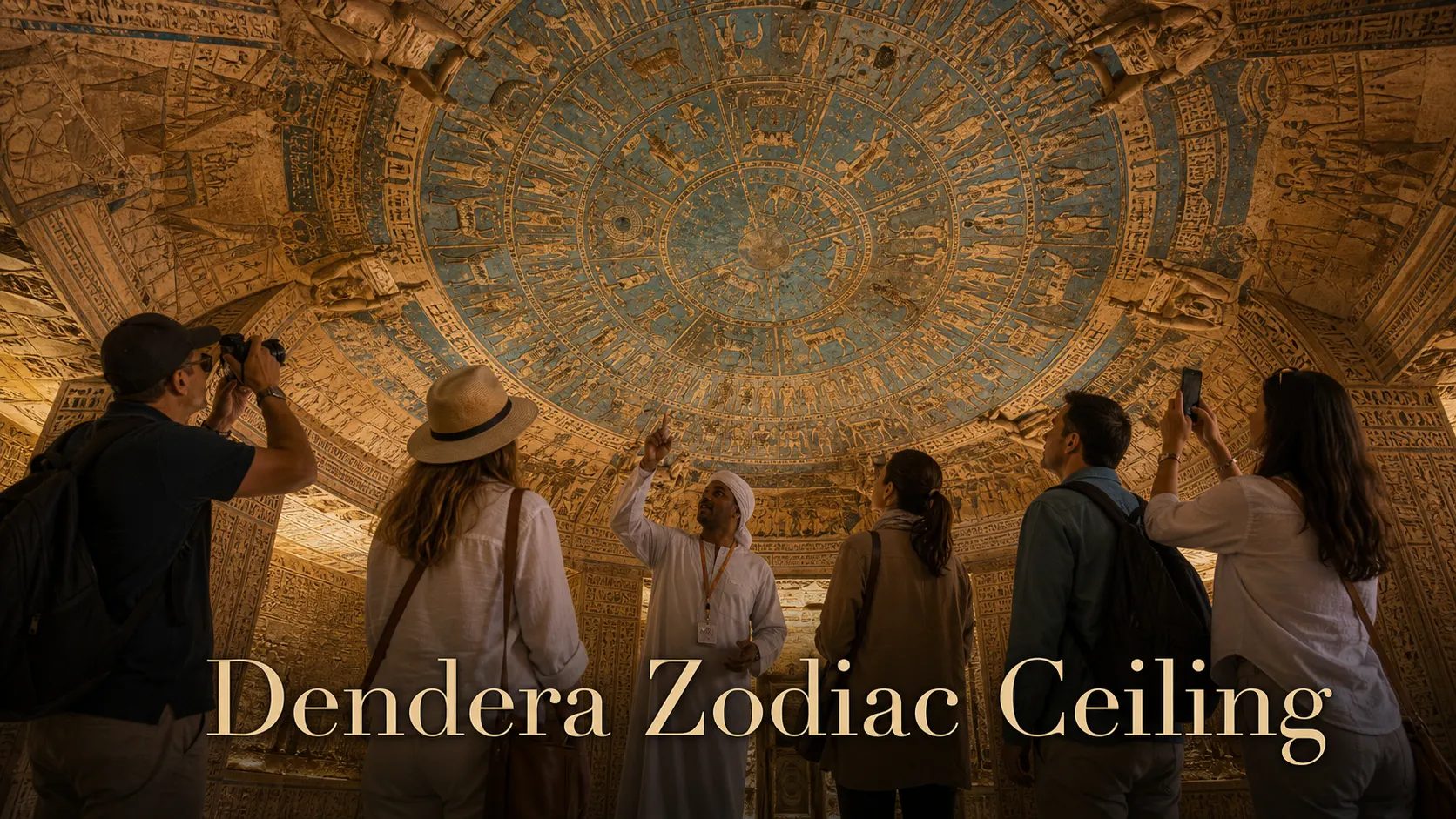 Dendera Zodiac Ceiling, Abydos and Dendera, Upper Egypt