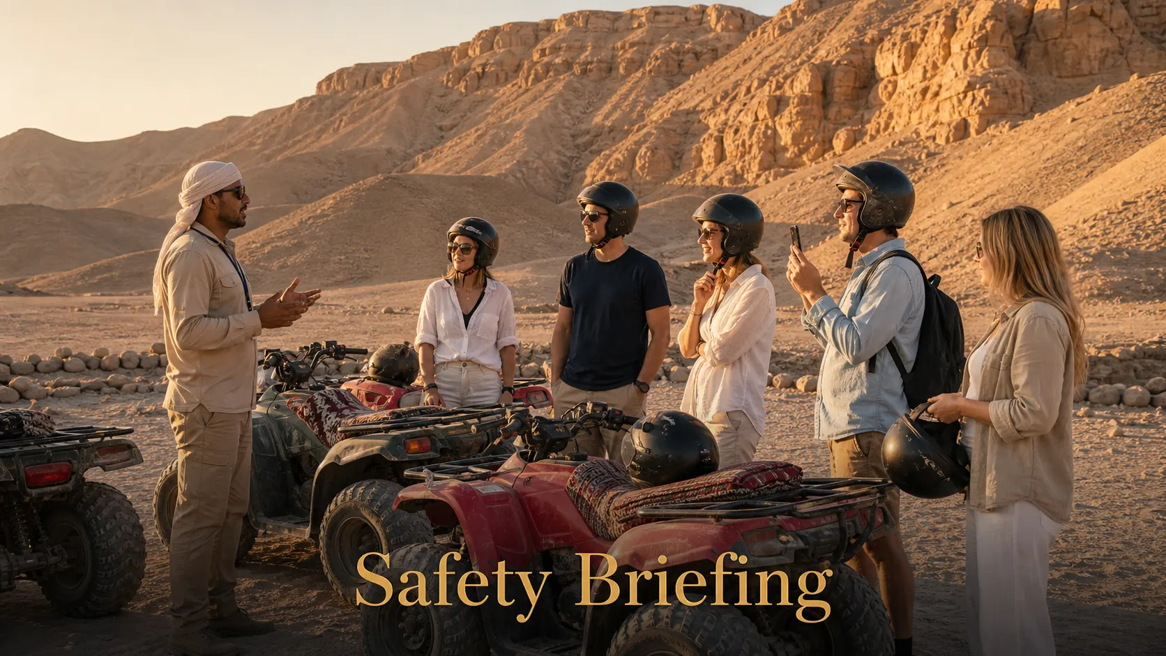 Safety Briefing, Western Desert, Luxor, Egypt