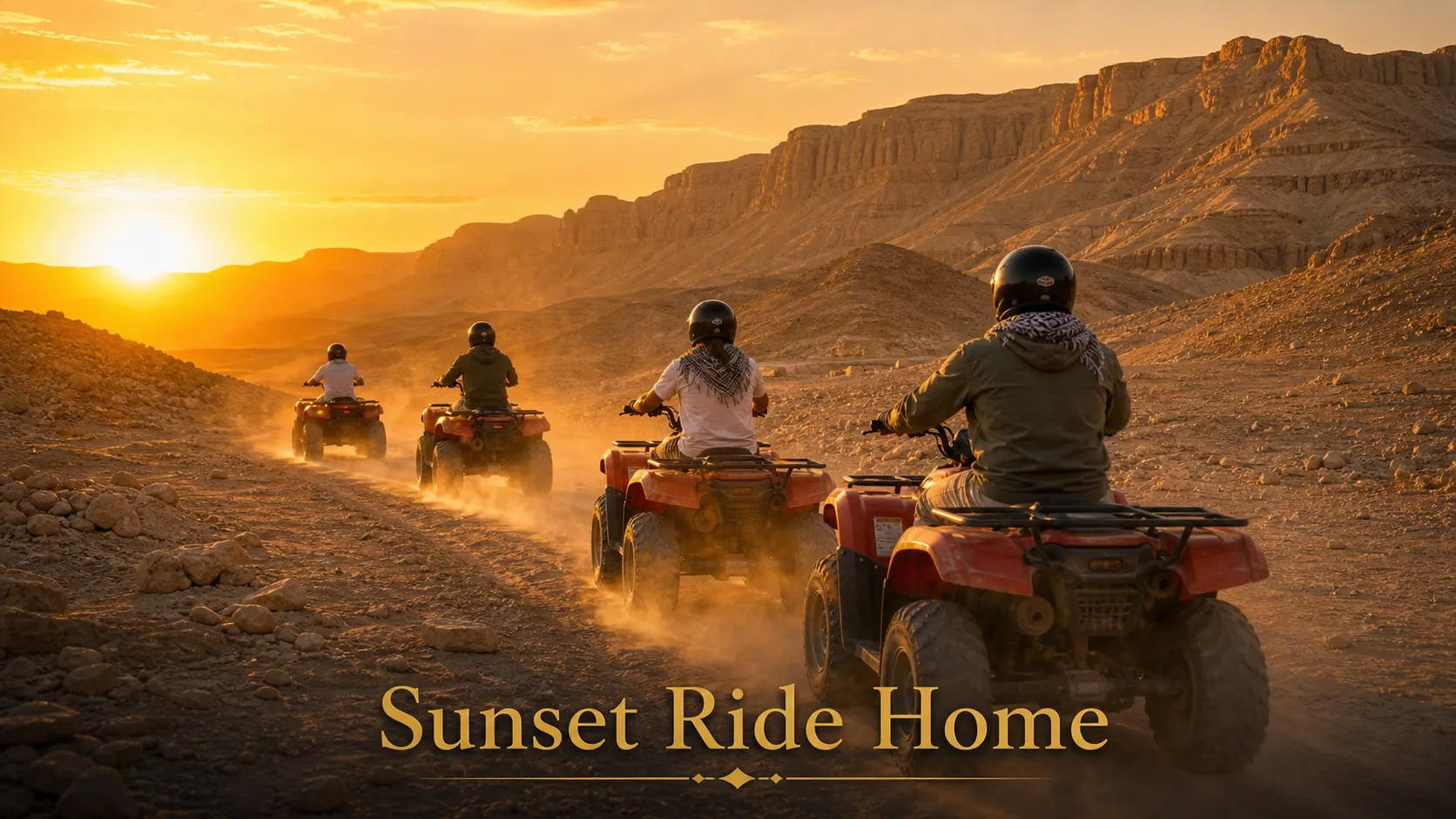 Sunset Ride Home, Western Desert, Luxor, Egypt