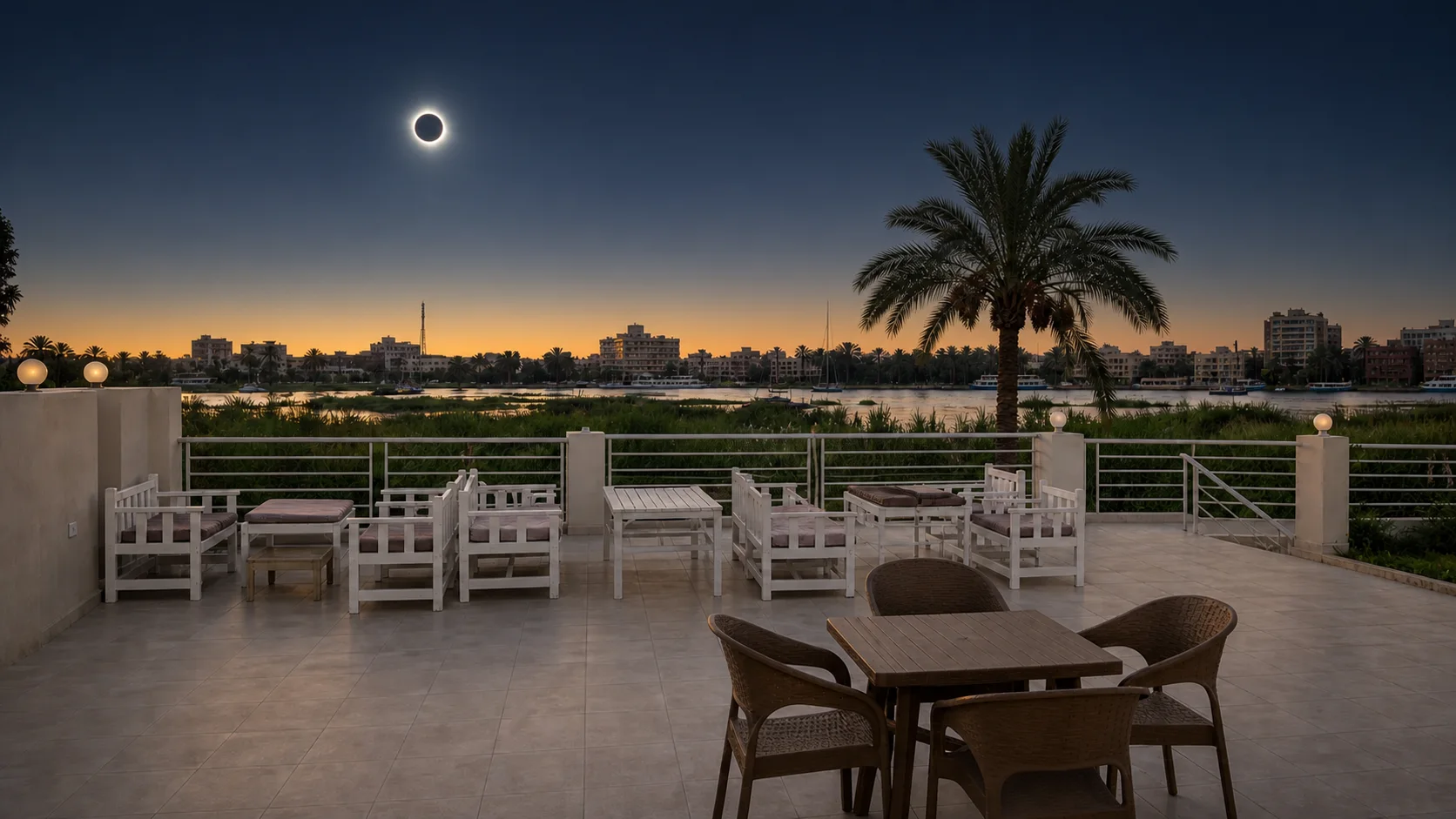 Luxor Solar Eclipse 2027 Package in Royal Nile Villas, Luxor West Bank, Egypt