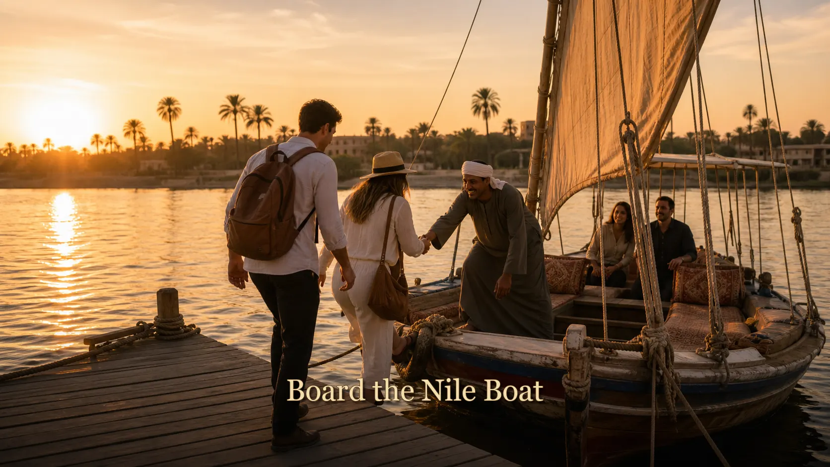 Board the Nile Boat, The River Nile, Luxor, Egypt